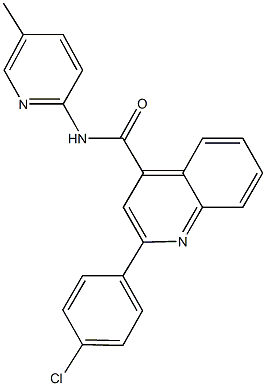 2-(4-chlorophenyl)-N-(5-methyl-2-pyridinyl)-4-quinolinecarboxamide Struktur