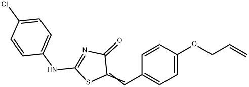 5-[4-(allyloxy)benzylidene]-2-[(4-chlorophenyl)imino]-1,3-thiazolidin-4-one Struktur