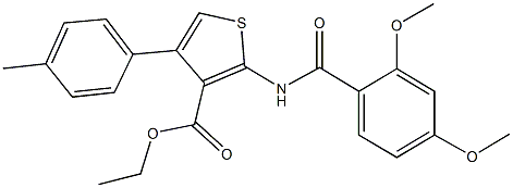 ethyl 2-[(2,4-dimethoxybenzoyl)amino]-4-(4-methylphenyl)-3-thiophenecarboxylate Struktur