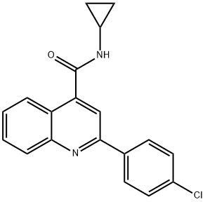 2-(4-chlorophenyl)-N-cyclopropyl-4-quinolinecarboxamide Struktur