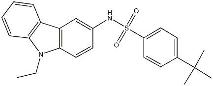 4-tert-butyl-N-(9-ethyl-9H-carbazol-3-yl)benzenesulfonamide Struktur