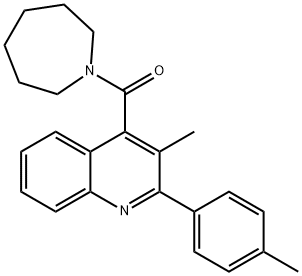 4-(1-azepanylcarbonyl)-3-methyl-2-(4-methylphenyl)quinoline Struktur