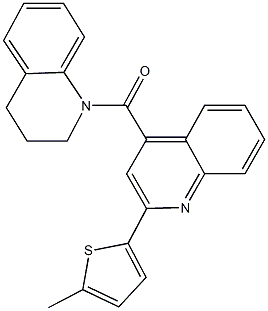 1-{[2-(5-methyl-2-thienyl)-4-quinolinyl]carbonyl}-1,2,3,4-tetrahydroquinoline Struktur