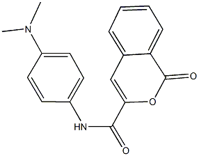 N-[4-(dimethylamino)phenyl]-1-oxo-1H-isochromene-3-carboxamide Struktur