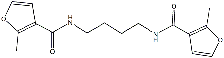 2-methyl-N-{4-[(2-methyl-3-furoyl)amino]butyl}-3-furamide Struktur