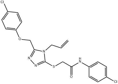 2-({4-allyl-5-[(4-chlorophenoxy)methyl]-4H-1,2,4-triazol-3-yl}sulfanyl)-N-(4-chlorophenyl)acetamide Struktur