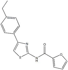 N-[4-(4-ethylphenyl)-1,3-thiazol-2-yl]-2-furamide Struktur