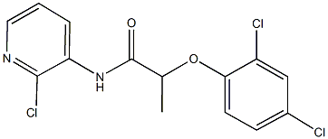 N-(2-chloro-3-pyridinyl)-2-(2,4-dichlorophenoxy)propanamide Struktur