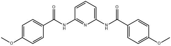 4-methoxy-N-{6-[(4-methoxybenzoyl)amino]-2-pyridinyl}benzamide Struktur