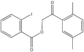 2-(2,5-dimethylphenyl)-2-oxoethyl 2-iodobenzoate Struktur