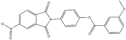 4-{5-nitro-1,3-dioxo-1,3-dihydro-2H-isoindol-2-yl}phenyl 3-methoxybenzoate Struktur