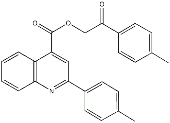 2-(4-methylphenyl)-2-oxoethyl 2-(4-methylphenyl)-4-quinolinecarboxylate Struktur