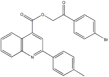 2-(4-bromophenyl)-2-oxoethyl 2-(4-methylphenyl)-4-quinolinecarboxylate Struktur