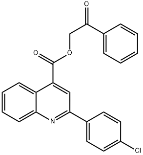 2-oxo-2-phenylethyl 2-(4-chlorophenyl)-4-quinolinecarboxylate Struktur