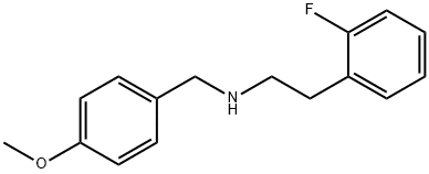 2-(2-fluorophenyl)-N-{[4-(methyloxy)phenyl]methyl}ethanamine Struktur