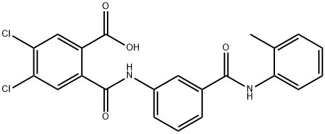 4,5-dichloro-2-{[3-(2-toluidinocarbonyl)anilino]carbonyl}benzoic acid Struktur