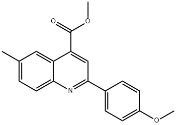 methyl 2-(4-methoxyphenyl)-6-methylquinoline-4-carboxylate Struktur