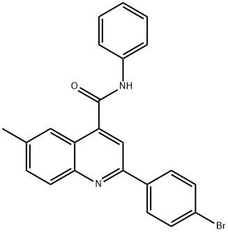 2-(4-bromophenyl)-6-methyl-N-phenyl-4-quinolinecarboxamide Struktur