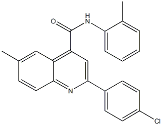 2-(4-chlorophenyl)-6-methyl-N-(2-methylphenyl)-4-quinolinecarboxamide Struktur