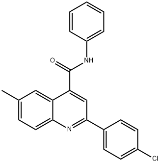 2-(4-chlorophenyl)-6-methyl-N-phenyl-4-quinolinecarboxamide Struktur