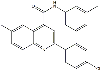 2-(4-chlorophenyl)-6-methyl-N-(3-methylphenyl)-4-quinolinecarboxamide Struktur