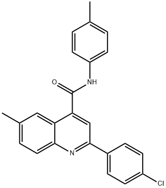 2-(4-chlorophenyl)-6-methyl-N-(4-methylphenyl)-4-quinolinecarboxamide Struktur