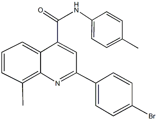 2-(4-bromophenyl)-8-methyl-N-(4-methylphenyl)-4-quinolinecarboxamide Struktur