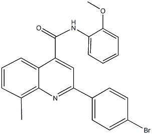 2-(4-bromophenyl)-N-(2-methoxyphenyl)-8-methyl-4-quinolinecarboxamide Struktur