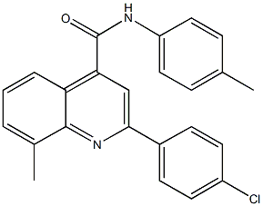 2-(4-chlorophenyl)-8-methyl-N-(4-methylphenyl)-4-quinolinecarboxamide Struktur