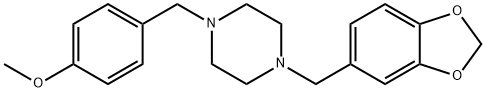 1-(1,3-benzodioxol-5-ylmethyl)-4-(4-methoxybenzyl)piperazine Struktur