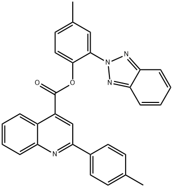 2-(2H-1,2,3-benzotriazol-2-yl)-4-methylphenyl 2-(4-methylphenyl)-4-quinolinecarboxylate Struktur