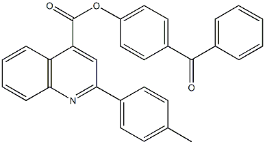 4-benzoylphenyl 2-(4-methylphenyl)-4-quinolinecarboxylate Struktur