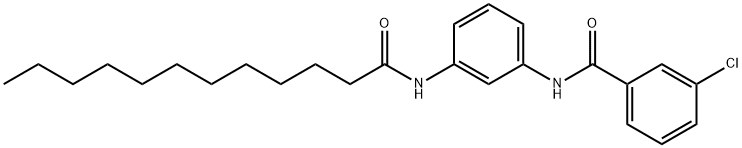 3-chloro-N-[3-(dodecanoylamino)phenyl]benzamide Struktur