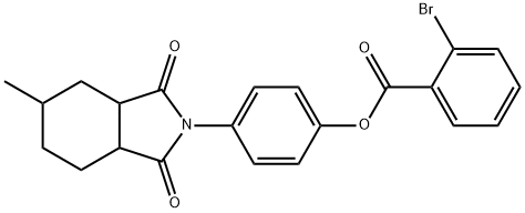 4-(5-methyl-1,3-dioxooctahydro-2H-isoindol-2-yl)phenyl 2-bromobenzoate Struktur