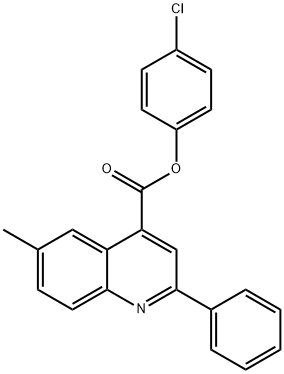 4-chlorophenyl 6-methyl-2-phenyl-4-quinolinecarboxylate Struktur