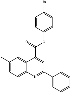 4-bromophenyl 6-methyl-2-phenyl-4-quinolinecarboxylate Struktur