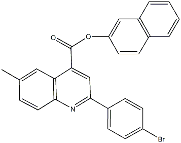 2-naphthyl 2-(4-bromophenyl)-6-methyl-4-quinolinecarboxylate Struktur