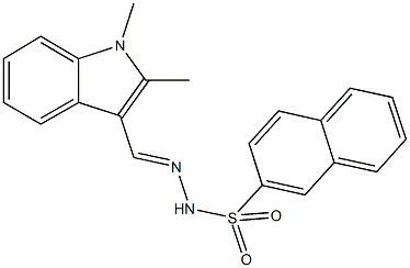 N'-[(1,2-dimethyl-1H-indol-3-yl)methylene]-2-naphthalenesulfonohydrazide Struktur