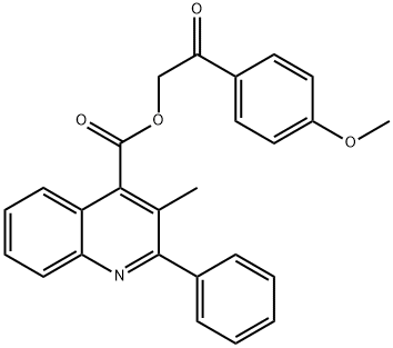 2-(4-methoxyphenyl)-2-oxoethyl 3-methyl-2-phenyl-4-quinolinecarboxylate Struktur