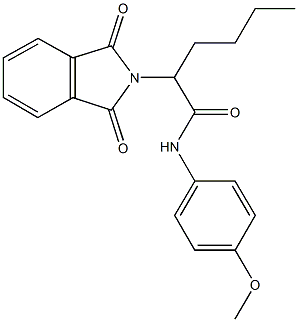 2-(1,3-dioxo-1,3-dihydro-2H-isoindol-2-yl)-N-(4-methoxyphenyl)hexanamide Struktur