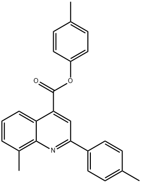 4-methylphenyl 8-methyl-2-(4-methylphenyl)-4-quinolinecarboxylate Struktur