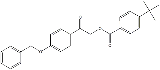 2-[4-(benzyloxy)phenyl]-2-oxoethyl 4-tert-butylbenzoate Struktur