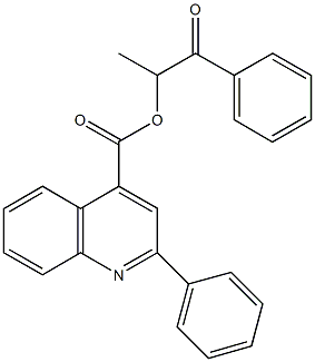 1-methyl-2-oxo-2-phenylethyl 2-phenyl-4-quinolinecarboxylate Struktur