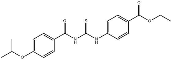 ethyl 4-({[(4-isopropoxybenzoyl)amino]carbothioyl}amino)benzoate Struktur