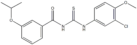 N-(3-chloro-4-methoxyphenyl)-N'-(3-isopropoxybenzoyl)thiourea Struktur