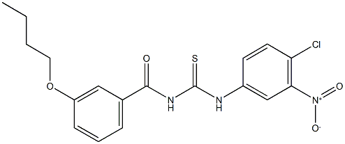 N-(3-butoxybenzoyl)-N'-{4-chloro-3-nitrophenyl}thiourea Struktur