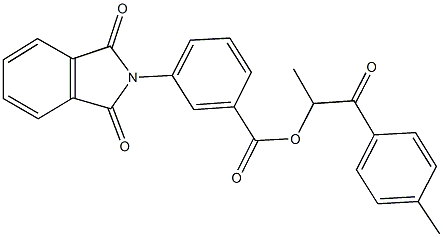 1-methyl-2-(4-methylphenyl)-2-oxoethyl 3-(1,3-dioxo-1,3-dihydro-2H-isoindol-2-yl)benzoate Struktur