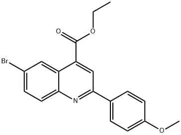 ethyl 6-bromo-2-(4-methoxyphenyl)-4-quinolinecarboxylate Struktur