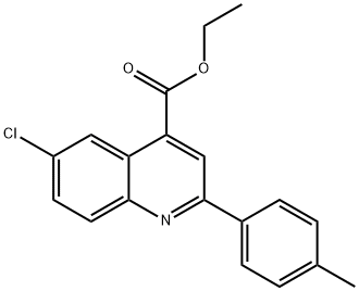 ethyl 6-chloro-2-(4-methylphenyl)-4-quinolinecarboxylate Struktur