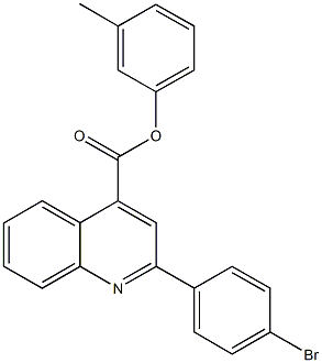 3-methylphenyl 2-(4-bromophenyl)-4-quinolinecarboxylate Struktur